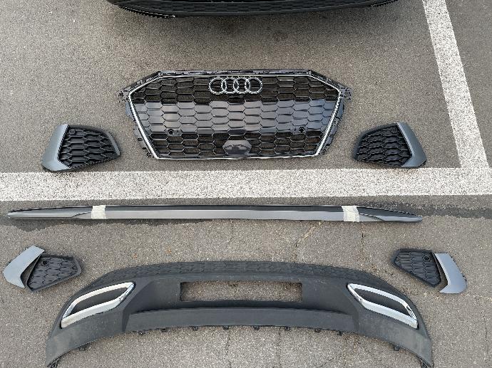 Audi A3 S-line (8Y) 2021 - front grill & side skirts 